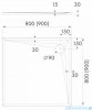 Schedpol Schedline  Libra Black Stone brodzik kwadratowy 90x90x3cm 3SP.L1K-9090/C/ST